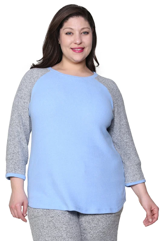 women's pajamas with a comfortable fit Comfort Collection Plus Size Baseball Tee